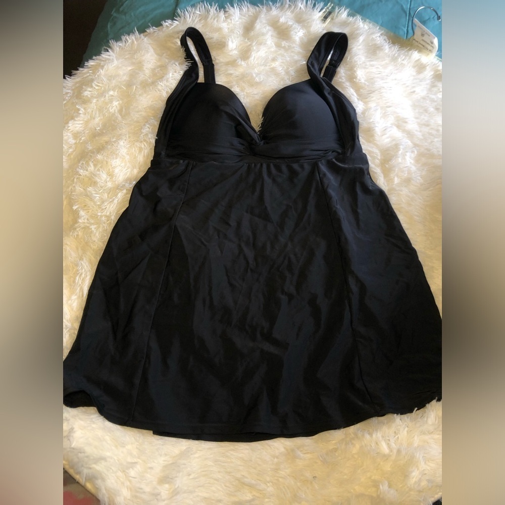 VENUS Black One Piece Swimsuit Dress size 16 NWOT - Picture 8 of 11